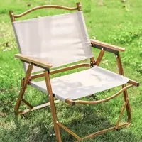 在飛比找樂天市場購物網優惠-折疊椅戶外折疊凳木紋鋁合金椅沙灘椅