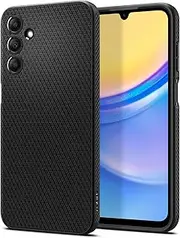 [Spigen] Liquid Air Armor for Samsung Galaxy A15/5G Case, Airbag-Like Corners Air Cushion Bumper Technology, Slim Lightweight Soft TPU Raised Edge Protection Non-Slip Grip Cover - Black