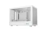 DeepCool CH260 WH M-ATX Case, Extremely Portable Size Abundant Airflow Ventilation Mesh and glass panels Support up to 360mm liquid cooling Direct ins