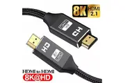 BOOC 8K HDMI 2.1 Cable 1.5M Black ,Premium High denfinition 60Hz 3D Dynamic HDR Gold-Plated Copper Wire for Monitor / TV / Switch / PS5 / Xbox