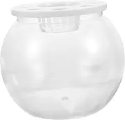 PENIKOKO Plastic Fish Bowl Transparent Desktop Fish Tank for Goldfish Turtles Durable Multi Functional Micro Landscape Aquarium Home Decoration