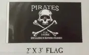 Pirates For Hire flag scuba dive equip novelty valentines day GIFT FUN 2x3 #656