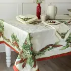 Benson Mills Company Christmas Ribbons Oblong Tablecloth Jacquard 60x120 New