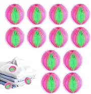 Pet Hair Remover for Laundry,Laundry Scrubbing Balls for Drying Machine - 12x Washing Machine Lint Extractors for Home, School, Apartment