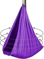Sensory Swing for Kids with Special Needs Indoor Therapy Swing Breathable Hammock (Hardware Included) for Autism ADHD (Color : Purple, Size : 150x280CM/59x110in)