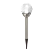 Solar Magic LED Crackle Ball Bollard
