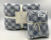 Pottery Barn Kids Hazel Heart Twin Jacquard Quilt w/1 Euro Sham #9968B