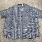 Tommy Bahama Shirt Mens 3XLT Big Tall Bay Street Blues 100% Silk Camp ST324936