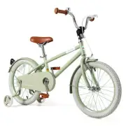 Kids Bike with Adjustable Handlebar and Saddle Green-18 Inches - Color: Green -