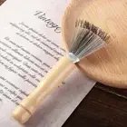 With Metal Wire Hair Brush Cleaner Wooden Handle Salon Rake Travel