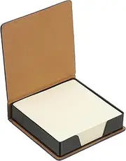 uxcell 200 Sheets Leather Sticky Notes Holder, 10in Post Notes Holder Storage Box Desktop Mini Case Business Card Holder Memo Pad Organizer for Desk Home Office Books Notebook, Blue