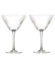 Anton Studio Designs Set of 2 Empire Clear Cocktail Glasses
