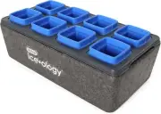Dexas Silicone Clear Ice Maker Tray Craft Cocktail 8 Cube 1.375" Gray