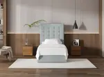 My Style Buttoned Headboard & Standard Base - King Single / Duckegg / Gas Lift Base