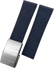 [KAVJU] Soft Rubber Strap for Breitling Avenger Navitimer 20mm 22mm 24mm Silicone Watchband Black Blue Waterproof Bracelets Watch Strap