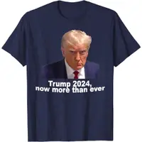 在飛比找蝦皮購物優惠-大號棉質 T 恤 2024 Trump MUG SHOT N