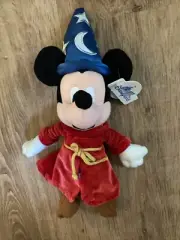 Disneyland Resort Sorcerer Mickey Mouse Bean Bag Plush 8" Fantasia New