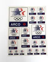 1984 LOS ANGELES OLYMPICS ATLANTIC RICHFIELD PETROLEUM (ARCO) DECALS STICKERS
