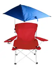 Fresh Fab Finds Foldable Red Beach Chair With Detachable Umbrella