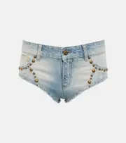 [Blumarine] Blumarine Embellished denim shorts AU 4 blue