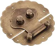 PERSELOSO 1set Brass Decorative Hasp Latch with Screws Vintage Style Buckle Lock for Wooden Box Jewelry Box Suitcase and Cabinet Robust and Multifunctional Antique Hardware
