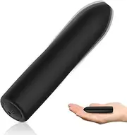 Bullet Vibrator for Women- Body-Safe Silicone Mini Vibrator Sex Toy with 10 Modes, Waterproof USB-Rechargeable Design for Clit, G-Spot & Nipple Stimulation (Black)