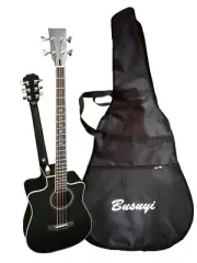 Busuyi 4 String Bass/ 6 String Lead Acoustic/ Electric Double Neck Guitar.