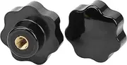 Baxnore 2PCS Star Knob, Brass Female Thread Clamping Knob, Head Clamping Nuts, Hand Clamping Nut, Hand Grip Twist Knob for Mining Machines Motors