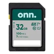 onn. 32GB Class 10 U1 SDHC Flash Memory Card