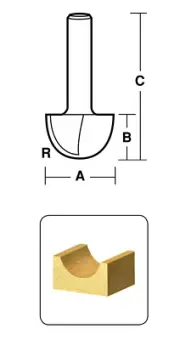 CARBiTOOL Core Box Router Bit T420 1/2