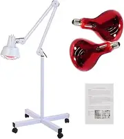 WOUODA 275W Floor Stand Infrared IR Temperature Light Therapy Heat Lamp Pain Relief with Wheels