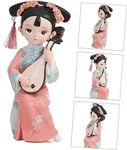 [FUNOMOCYA] Unique Qing Ornament Resin Art Figurine Qing Princess Chinese Royal Style Home Decor Photo Prop