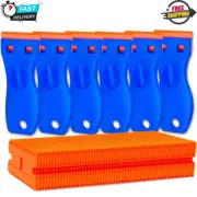 Plastic Razor Blade Scraper Tool- 6 Pcs Razor Scraper with 60 Pcs Plastic Blades