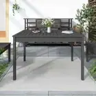 Garden Table Grey 121x82.5x76 cm Solid Wood Pine vidaXL