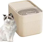 Pet Food Storage Containers,10L Kitten Food Storage Bin | Damp-Proof Organizer Solution, With Measuring Cup For Pet Supplies, Snacks