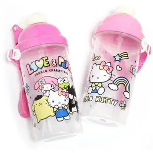 【TDL】三麗鷗HELLO KITTY凱蒂貓兒童水壺吸管水壺附背帶500ml 701748/701749