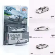 MINIGT 1:64 Model Car Bugatti EB110 GT Grigio Chiaro Alloy Die-Cast Vehicle #704