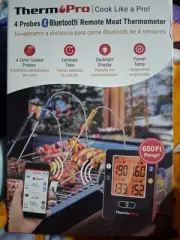 Therm Pro 4 Probe Bluetooth Remote Meat Thermometer (TP-25) 500ft NEW Sealed