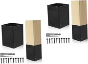 Happyyami 2 Sets Stainless Steel Post Protector for Mailbox Fence Adjustable 3.3-6in Outdoor Product Post Skirt Cover