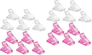 FRCOLOR 2sets Nail Extension Clip Set for Press Nails Quick Building Gel Tips Square Diy Manicure Tool 12pcs*2