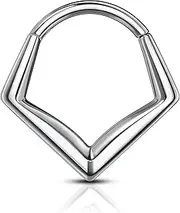 [COCHARM] Minimalist Triangle G23 Solid Titanium Septum Rings 16G Septum Jewellery Helix Daith Earrings for Women Surgical Steel Helix Daith Piercing Jewellery