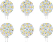 Makergroup 12V G4 LED Bulb 3W Bi-Pin LED Disc Light Bulb 20-30 Watt Equivalent Daylight White 6000K for Puck Lights in RV Trailers Campers Automotive Marine Landscape Lighting 6pcs