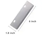 6 Pack Stainless Steel Grill Scraper Replacement Blades for BBQ & Griddle