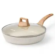 Non Stick Frying Pan Skill 10" Nonstick Fry Pan with Glass Lid White