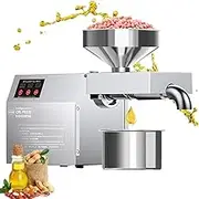 Stainless Steel Electric Oil Press, Cold/hot Nut Oil Extraction Machine for Commercial Home Kitchen