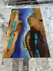 Walnut Ocean River Coffee Table, Luxury Epoxy Office Center Counter Desk Decor