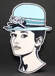 Audrey Hepburn Vinyl Sticker - Breakfast at Tiffany's - Roman Holiday