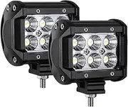 BYBDQKTVEH Spot Flood Beam 4" 7" Inch LED Light Bar/Work Light Offroad 12V 24V 18W 36W LED Bar Headlight for Car Truck Compatible with Baot 4x4 ATV Work Light(2pc 18W Flood)