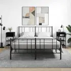 vidaXL Bedside Tables 2 pcs Black 35x34.5x70 cm Engineered Wood HEE