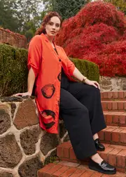 [TS] Taking Shape Borderline Natural Duster Size 16 in Spicy Orange - Plus Size Women's Clothing Spicy Orange